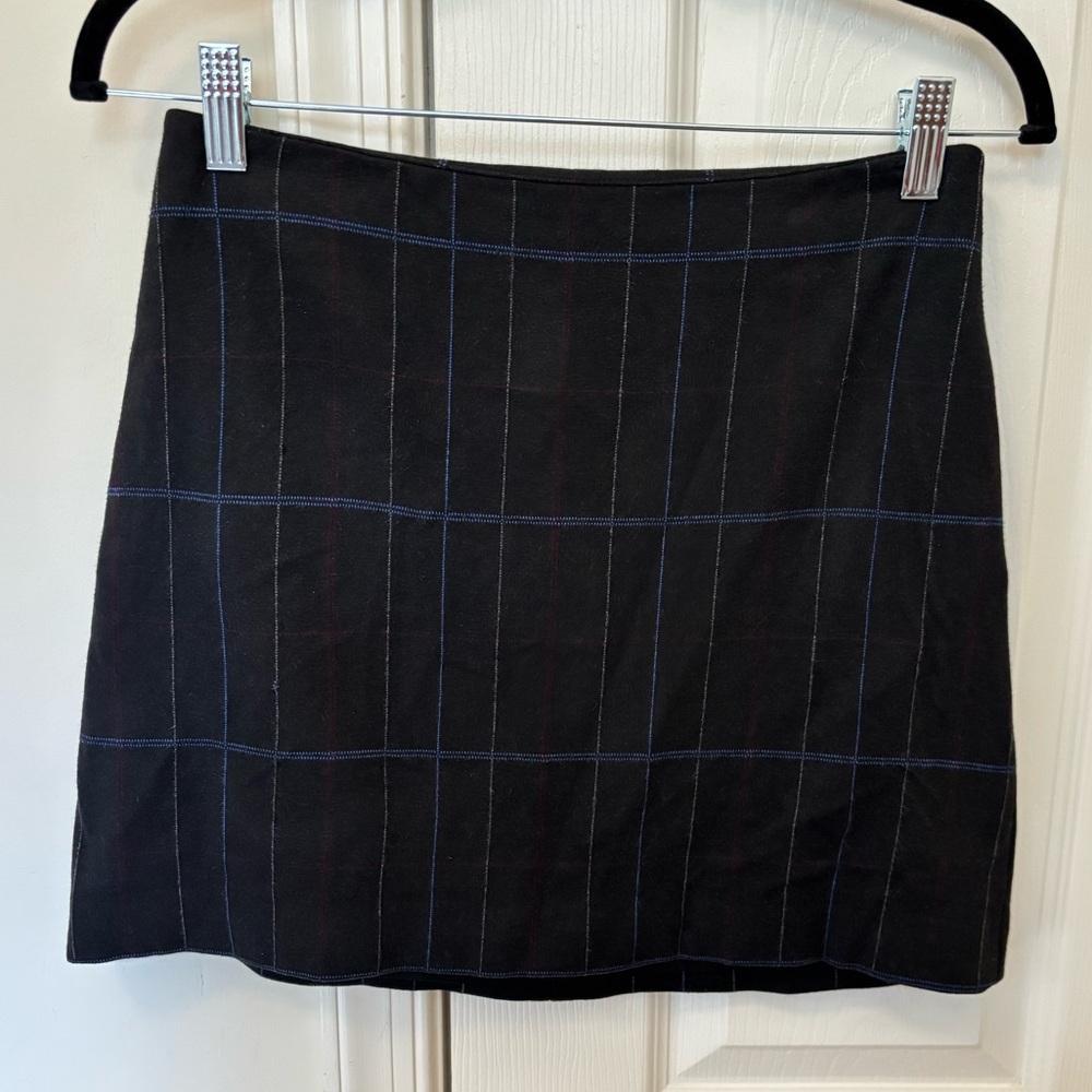Theory Kerash Winthrop Mini Skirt with Multicolored Thread Detailing